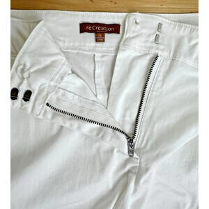 ReCreation Women's Shorts Slash Pockets Size 16 Bright White Stretch Comfort NWT